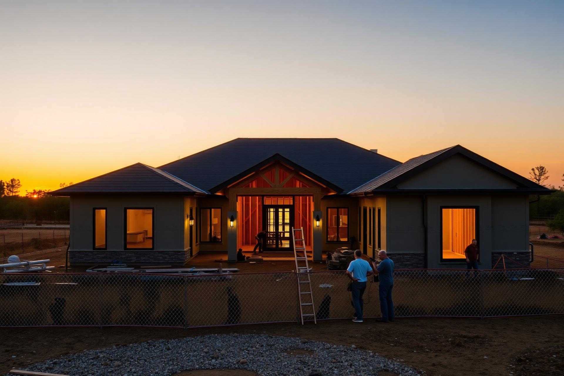Texas custom home under construction by BCH Construction